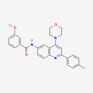 3-methoxy-N-(4-morpholino-2-(p-tolyl)quinolin-6-yl)benzamide