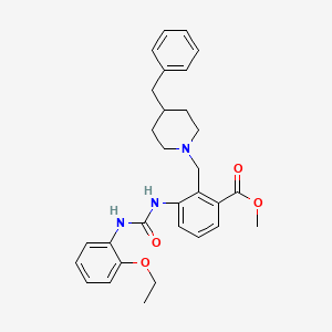 Methyl 2-[(4-benzylpiperidino)methyl]-3-{[(2-ethoxyanilino)carbonyl]amino}benzenecarboxylate