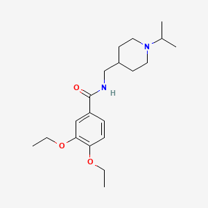3,4-diethoxy-N-((1-isopropylpiperidin-4-yl)methyl)benzamide