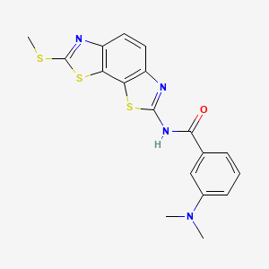 3-(dimethylamino)-N-(7-(methylthio)benzo[1,2-d:4,3-d']bis(thiazole)-2-yl)benzamide