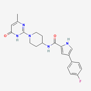 4-(4-fluorophenyl)-N-(1-(4-methyl-6-oxo-1,6-dihydropyrimidin-2-yl)piperidin-4-yl)-1H-pyrrole-2-carboxamide