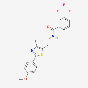 B2405047 N-{2-[2-(4-methoxyphenyl)-4-methyl-1,3-thiazol-5-yl]ethyl}-3-(trifluoromethyl)benzamide CAS No. 893995-81-8