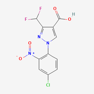 1-(4-Chloro-2-nitrophenyl)-3-(difluoromethyl)pyrazole-4-carboxylic acid