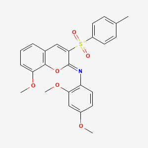 N-(2,4-dimethoxyphenyl)-8-methoxy-3-(4-methylphenyl)sulfonylchromen-2-imine