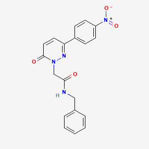 molecular formula C19H16N4O4 B2405054 N-benzyl-2-[3-(4-nitrophenyl)-6-oxopyridazin-1-yl]acetamide CAS No. 922907-21-9