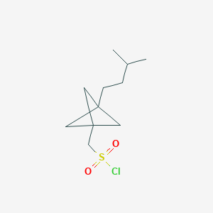 [3-(3-Methylbutyl)-1-bicyclo[1.1.1]pentanyl]methanesulfonyl chloride