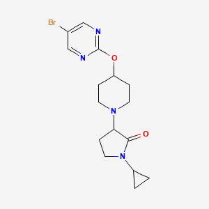 3-[4-(5-Bromopyrimidin-2-yl)oxypiperidin-1-yl]-1-cyclopropylpyrrolidin-2-one