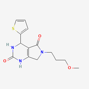 6-(3-methoxypropyl)-4-(thiophen-2-yl)-3,4,6,7-tetrahydro-1H-pyrrolo[3,4-d]pyrimidine-2,5-dione