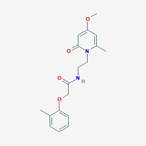 N-(2-(4-methoxy-6-methyl-2-oxopyridin-1(2H)-yl)ethyl)-2-(o-tolyloxy)acetamide