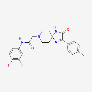 N-(3,4-difluorophenyl)-2-[2-(4-methylphenyl)-3-oxo-1,4,8-triazaspiro[4.5]dec-1-en-8-yl]acetamide