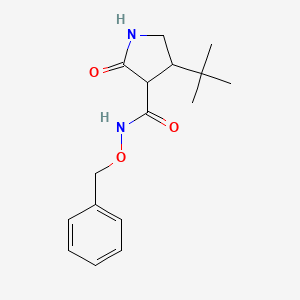 molecular formula C16H22N2O3 B2405084 N-(benzyloxy)-4-tert-butyl-2-oxopyrrolidine-3-carboxamide CAS No. 2097895-92-4