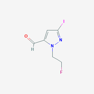 2-(2-Fluoroethyl)-5-iodopyrazole-3-carbaldehyde