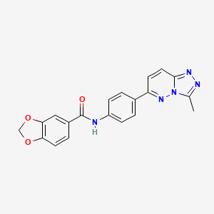 N-(4-(3-methyl-[1,2,4]triazolo[4,3-b]pyridazin-6-yl)phenyl)benzo[d][1,3]dioxole-5-carboxamide