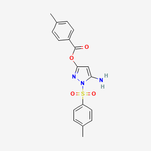 5-amino-1-tosyl-1H-pyrazol-3-yl 4-methylbenzoate