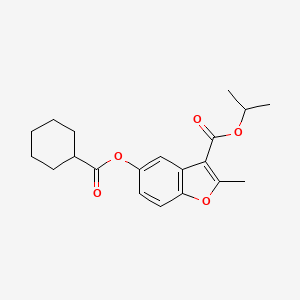 Propan-2-yl 5-(cyclohexanecarbonyloxy)-2-methyl-1-benzofuran-3-carboxylate