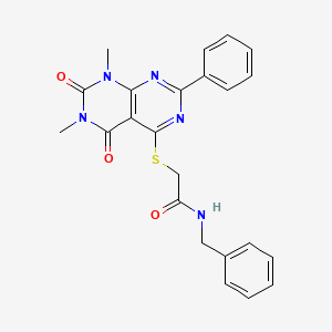 N-benzyl-2-((6,8-dimethyl-5,7-dioxo-2-phenyl-5,6,7,8-tetrahydropyrimido[4,5-d]pyrimidin-4-yl)thio)acetamide