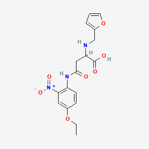 4-((4-Ethoxy-2-nitrophenyl)amino)-2-((furan-2-ylmethyl)amino)-4-oxobutanoic acid