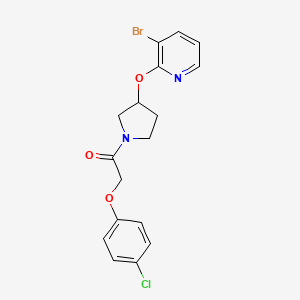 molecular formula C17H16BrClN2O3 B2405118 1-(3-((3-Bromopyridin-2-yl)oxy)pyrrolidin-1-yl)-2-(4-chlorophenoxy)ethanone CAS No. 1904230-67-6
