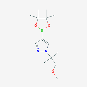 molecular formula C14H25BN2O3 B2405119 1-(1-methoxy-2-methylpropan-2-yl)-4-(4,4,5,5-tetramethyl-1,3,2-dioxaborolan-2-yl)-1H-pyrazole CAS No. 2304635-54-7