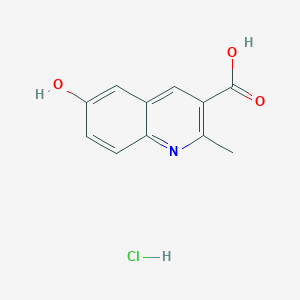 molecular formula C11H10ClNO3 B2405125 6-Hydroxy-2-methylquinoline-3-carboxylic acid hydrochloride CAS No. 2060005-31-2