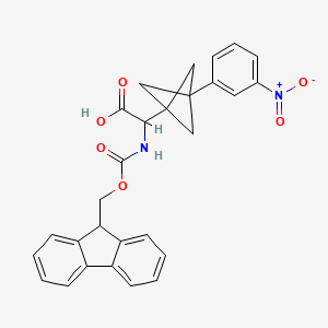 2-(9H-Fluoren-9-ylmethoxycarbonylamino)-2-[3-(3-nitrophenyl)-1-bicyclo[1.1.1]pentanyl]acetic acid