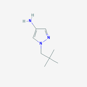 molecular formula C8H15N3 B2405141 1-Neopentyl-1H-pyrazol-4-amine CAS No. 1240567-28-5
