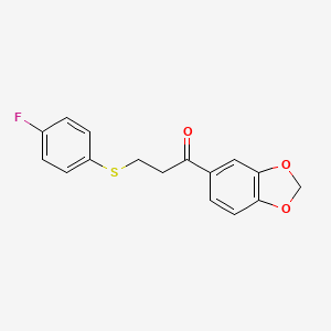 1-(1,3-Benzodioxol-5-yl)-3-[(4-fluorophenyl)sulfanyl]-1-propanone