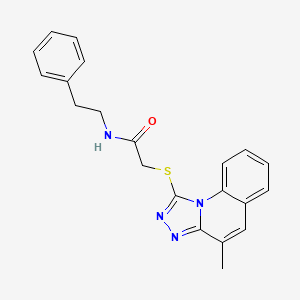 2-((4-methyl-[1,2,4]triazolo[4,3-a]quinolin-1-yl)thio)-N-phenethylacetamide
