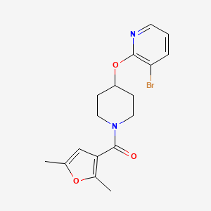 (4-((3-Bromopyridin-2-yl)oxy)piperidin-1-yl)(2,5-dimethylfuran-3-yl)methanone
