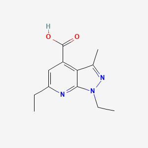 1,6-Diethyl-3-methylpyrazolo[3,4-b]pyridine-4-carboxylic acid