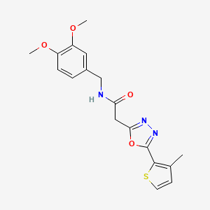 4-methyl-N-[phenyl(5-pyrrolidin-1-yl-1,3,4-oxadiazol-2-yl)methyl]benzamide