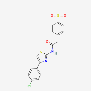 N-(4-(4-chlorophenyl)thiazol-2-yl)-2-(4-(methylsulfonyl)phenyl)acetamide