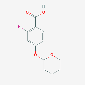 2-Fluoro-4-(oxan-2-yloxy)benzoic acid