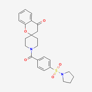 1'-(4-(Pyrrolidin-1-ylsulfonyl)benzoyl)spiro[chroman-2,4'-piperidin]-4-one