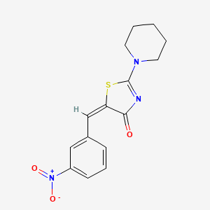 (E)-5-(3-nitrobenzylidene)-2-(piperidin-1-yl)thiazol-4(5H)-one