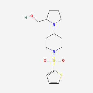(1-(1-(Thiophen-2-ylsulfonyl)piperidin-4-yl)pyrrolidin-2-yl)methanol