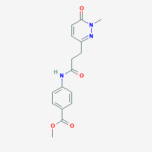 Methyl 4-(3-(1-methyl-6-oxo-1,6-dihydropyridazin-3-yl)propanamido)benzoate