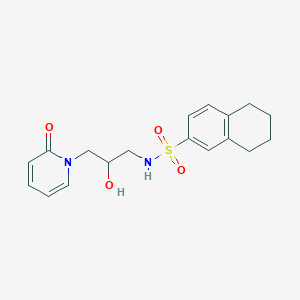 N-(2-hydroxy-3-(2-oxopyridin-1(2H)-yl)propyl)-5,6,7,8-tetrahydronaphthalene-2-sulfonamide