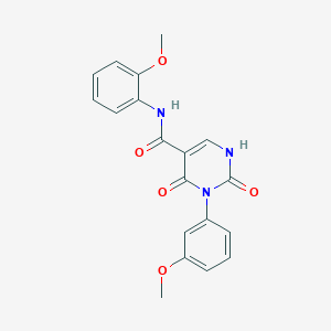 molecular formula C19H17N3O5 B2405182 N-(2-methoxyphenyl)-3-(3-methoxyphenyl)-2,4-dioxo-1,2,3,4-tetrahydropyrimidine-5-carboxamide CAS No. 863612-88-8