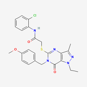 N-(2-chlorophenyl)-2-({1-ethyl-6-[(4-methoxyphenyl)methyl]-3-methyl-7-oxo-1H,6H,7H-pyrazolo[4,3-d]pyrimidin-5-yl}sulfanyl)acetamide