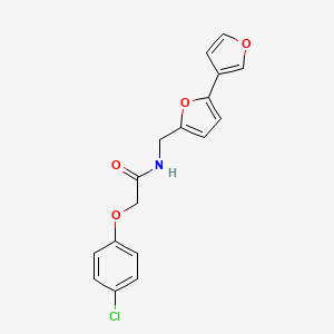 molecular formula C17H14ClNO4 B2405184 N-({[2,3'-bifuran]-5-yl}methyl)-2-(4-chlorophenoxy)acetamide CAS No. 2097917-09-2