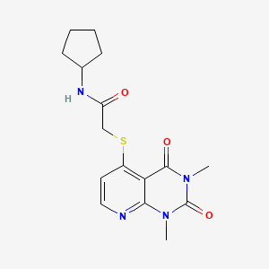 N-cyclopentyl-2-(1,3-dimethyl-2,4-dioxopyrido[2,3-d]pyrimidin-5-yl)sulfanylacetamide