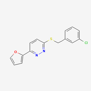 3-((3-Chlorobenzyl)thio)-6-(furan-2-yl)pyridazine