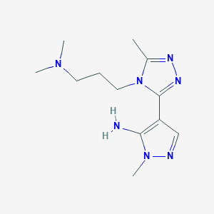 4-{4-[3-(dimethylamino)propyl]-5-methyl-4H-1,2,4-triazol-3-yl}-1-methyl-1H-pyrazol-5-amine
