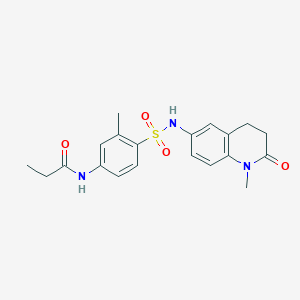 N-(3-methyl-4-(N-(1-methyl-2-oxo-1,2,3,4-tetrahydroquinolin-6-yl)sulfamoyl)phenyl)propionamide