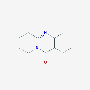 molecular formula C11H16N2O B024052 3-乙基-2-甲基-6,7,8,9-四氢-4H-吡啶并[1,2-A]嘧啶-4-酮 CAS No. 70381-58-7