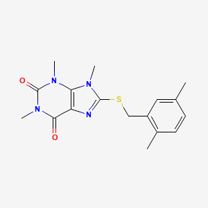 8-[(2,5-Dimethylphenyl)methylsulfanyl]-1,3,9-trimethylpurine-2,6-dione