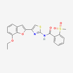 N-(4-(7-ethoxybenzofuran-2-yl)thiazol-2-yl)-2-(methylsulfonyl)benzamide