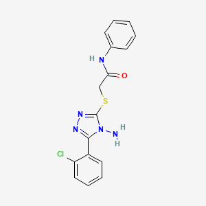 2-{[4-amino-5-(2-chlorophenyl)-4H-1,2,4-triazol-3-yl]sulfanyl}-N-phenylacetamide
