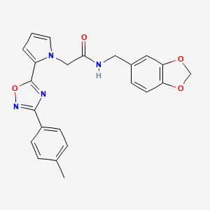 N-(1,3-benzodioxol-5-ylmethyl)-2-{2-[3-(4-methylphenyl)-1,2,4-oxadiazol-5-yl]-1H-pyrrol-1-yl}acetamide